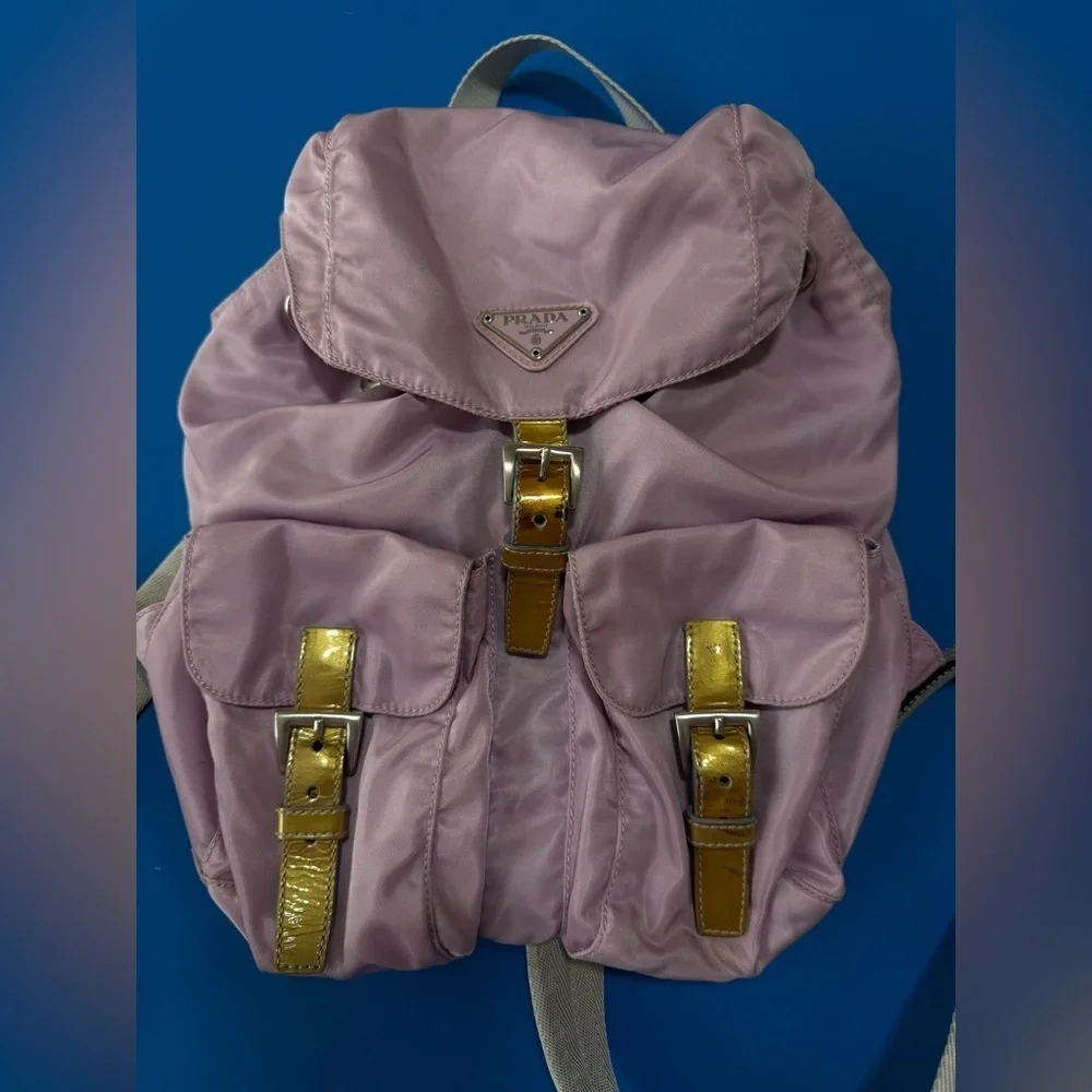 Prada Vintage Lavender Back Pack. Excellent Condition. 100% Authentic. - Picture 7 of 15